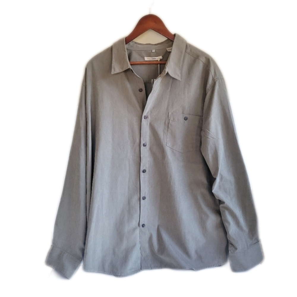 NWT Campia Tucked Untucked Long Sleeve Button Down Shirt Olive Green Mens XXL